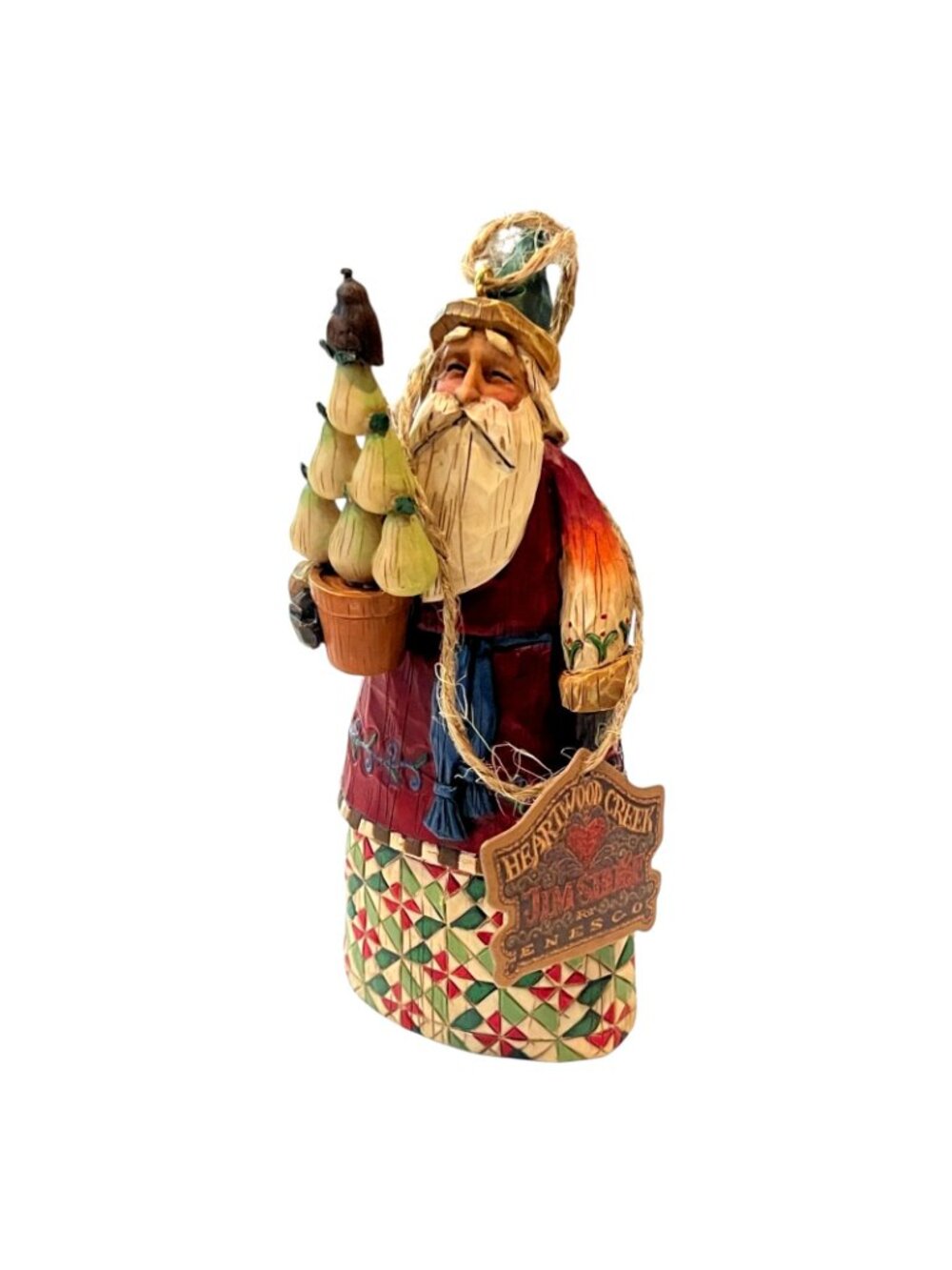 Lot of 2 Vintage 2002 Jim Shore Heartwood Creek Santa Ornaments Figurine Enesco - Picture 4 of 6
